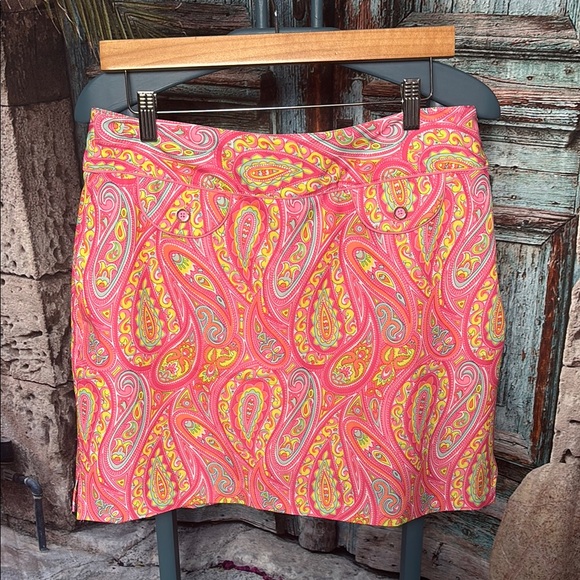 EP Pro Pants - EP PRO Pink Sangria Tile Paisley skort, size 10, good used condition